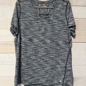 Women's Gray V-Neck Top